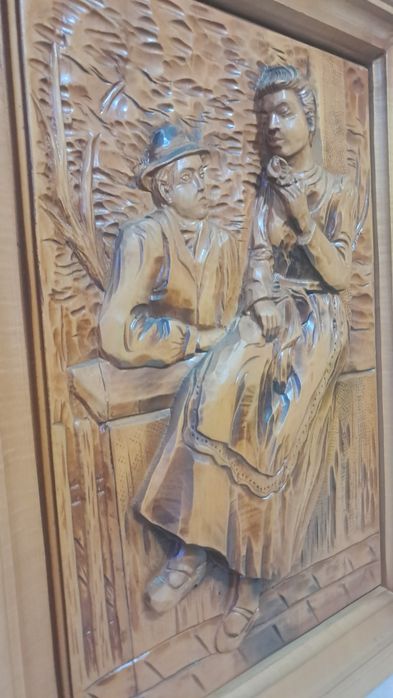Tablou sculptat in lemn