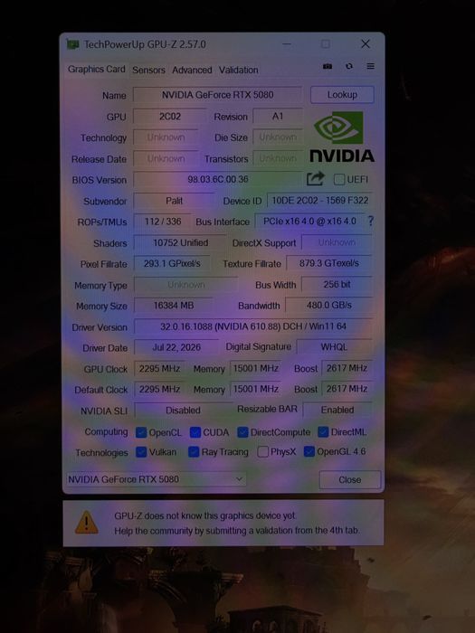 Видеокарта Palit GamingPro RTX 5080