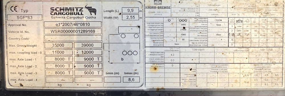 Semiremorca Basculabila Schmitz Coaste 27mc Cargobull SGF*S3 AN 2016