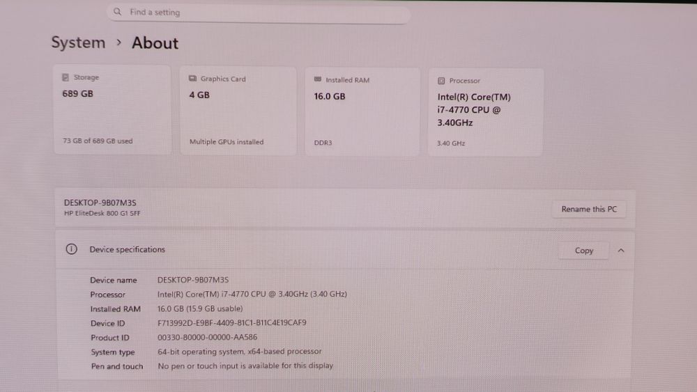 Unitate low  gaming i7/video 4gb/ssd/hdd