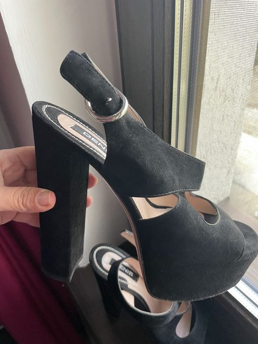 Sandale ,36, platforma, negre