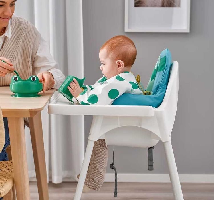 Vand scaun inalt cu tava pentru bebelusi | Model ANTILOP IKEA