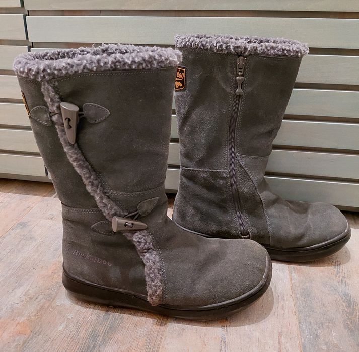 Rocket Dog - Дамски ботуши Slope, С цип, Велур, Сиви, номер 39