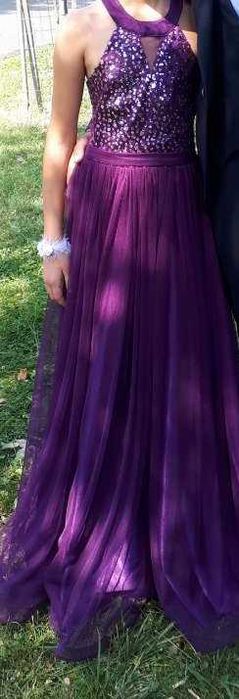 Детска рокля тъмно лилаво