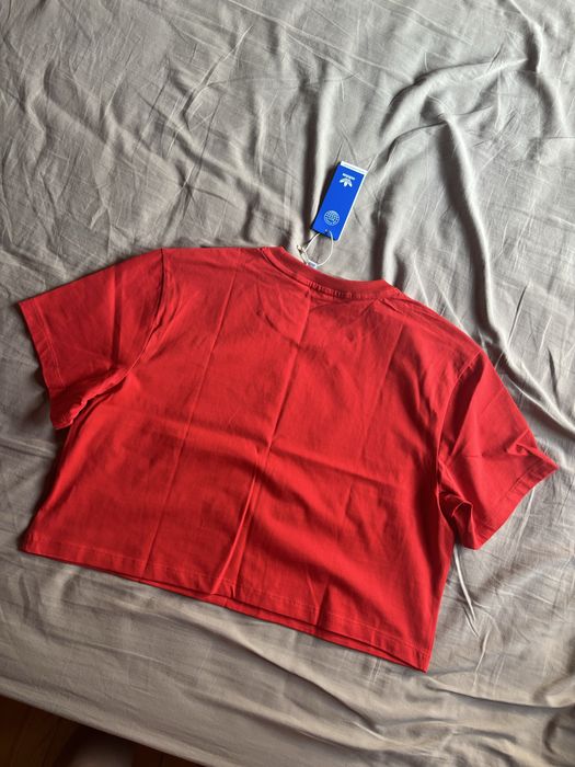 Тениска adidas червена, памук