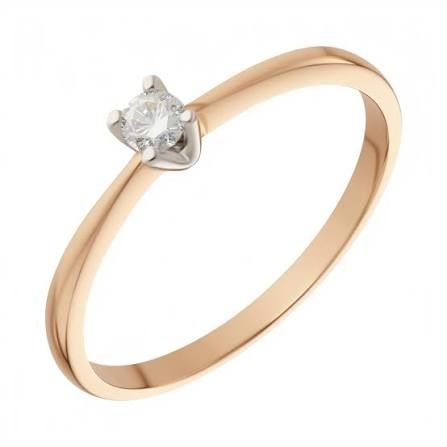 Золотой кольцо с бриллиантом