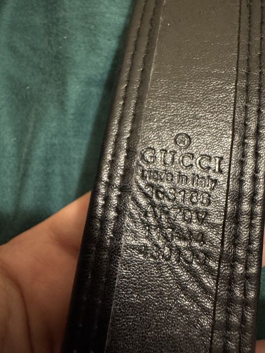 Curea Gucci cu catarama argintie