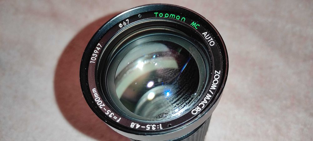 vand - obiectiv foto  TOPMAN MC AUTO. zoom /macro 1:3.5-4.8  f=35-200 mm ( 67 ) japan - neprobat  pret 150 ron