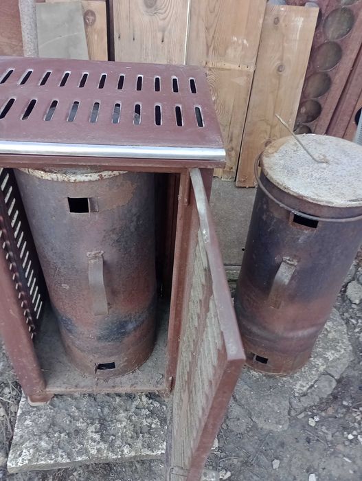 Печка на дърва  с две казанчета