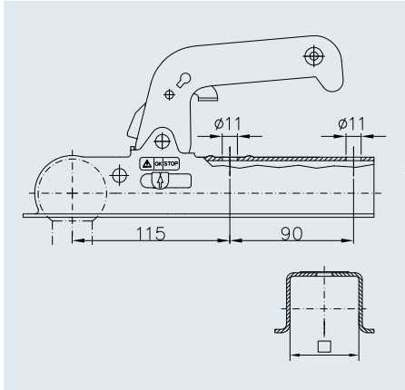 Ключалка за теглич с диаметър 50 мм / до 800 кг Winterhoff