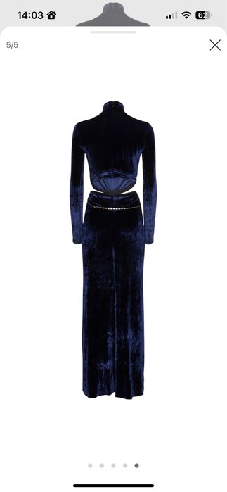 Vand rochie de seara (ocazie) din catifea Paco Rabanne