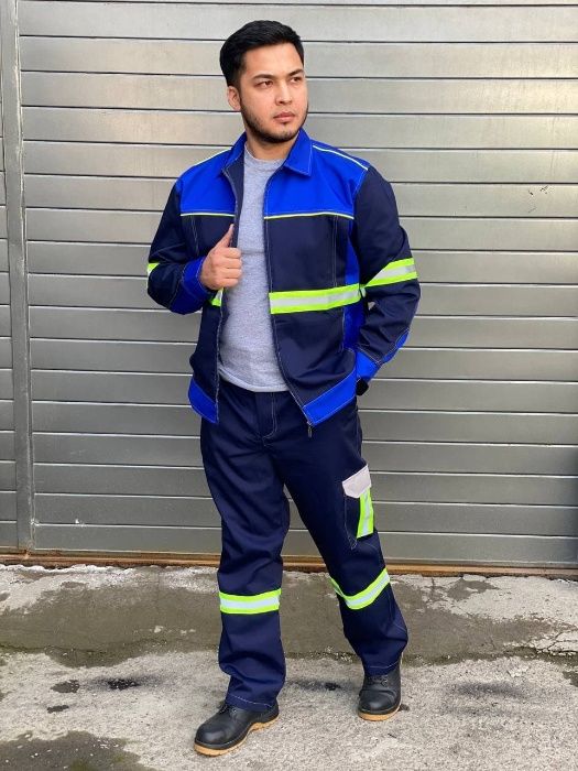 Спецодежда с сигнальной лентой демисезонная для рабочих