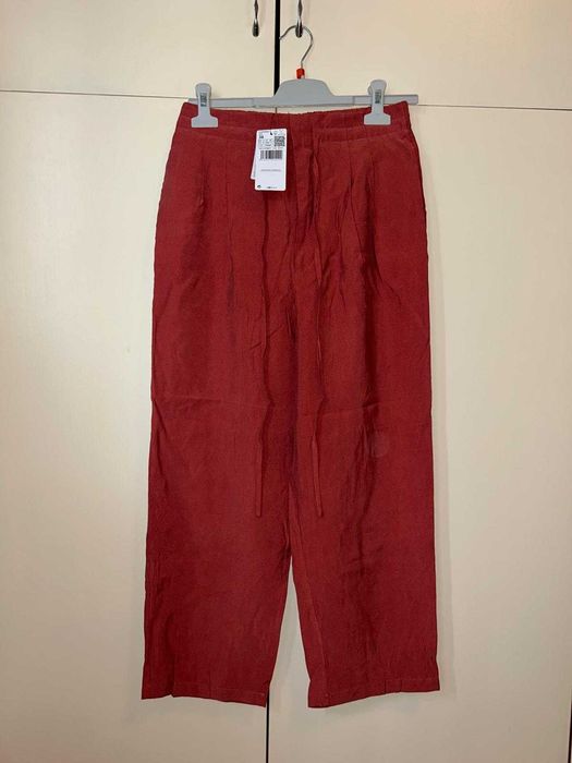 Pantaloni Mango cropped noi, cu eticheta