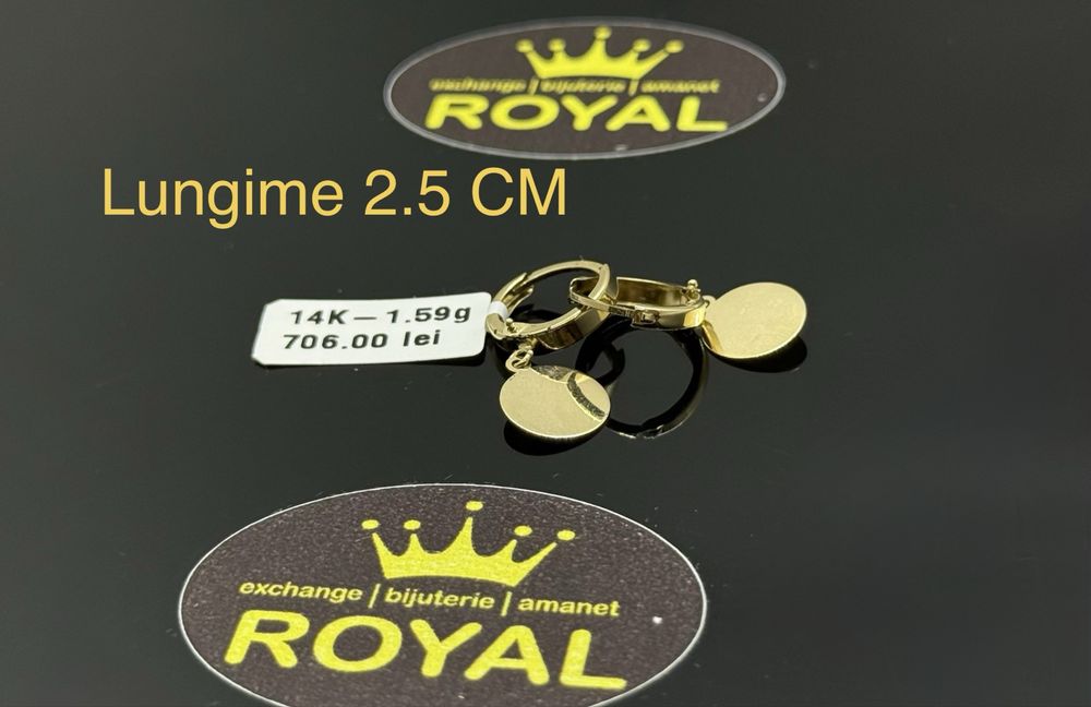 Bijuteria ROYAL : Cercei AUR 14K / 1.59 GR
