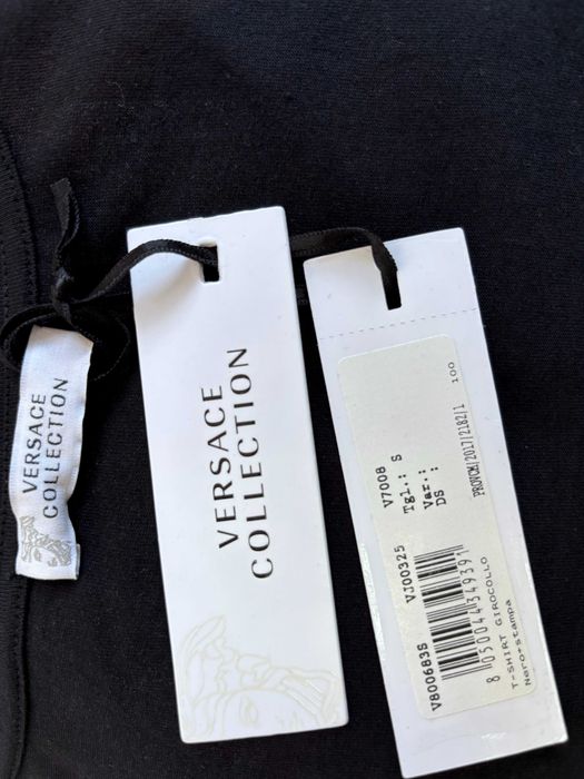 Мъжка тениска Versace с принт, оригинал, нова - S M L XL - черно/зелено