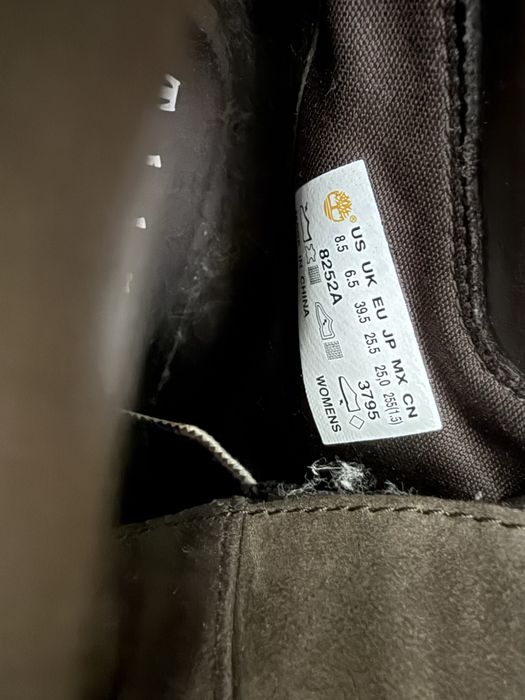 Timberland боти кожа велур на ток 39.5 чанта естествена кожа