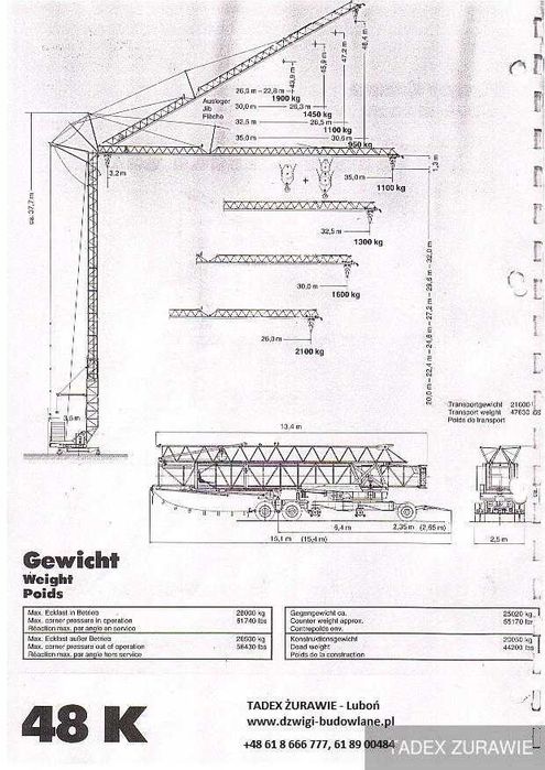 Под наем кулокран Liebherr 48K