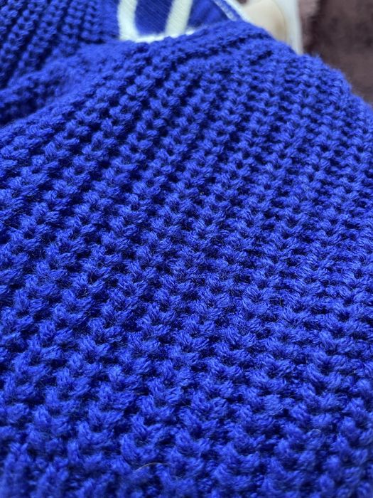 Син плетен потник XXS