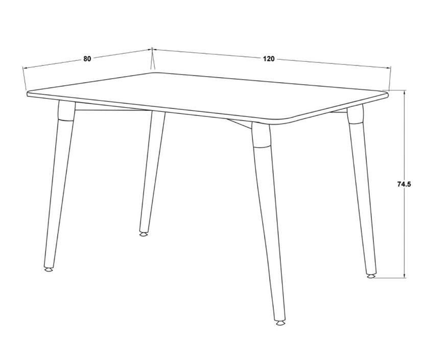 Трапезна маса в черен цвят