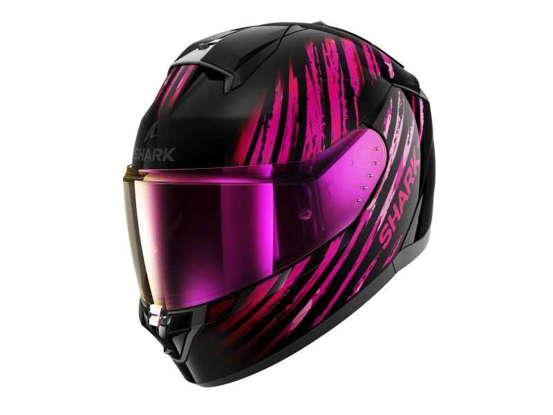 TОП ЦЕНА Каска за мотор SHARK RIDILL2 ASSYA GLOSS PINK,вградени очила