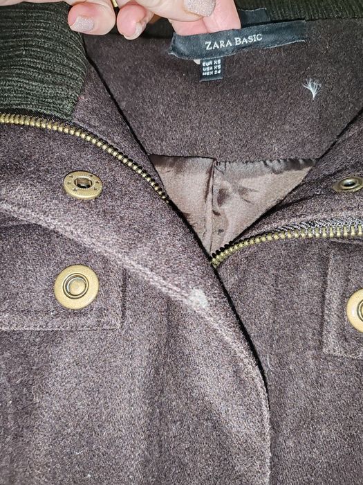 Палто тъмно кафяво zara