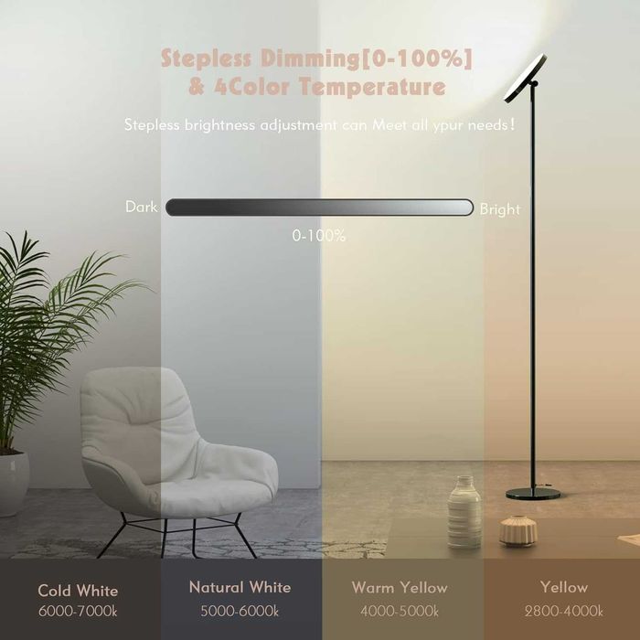 Модерна подова LED лампа Albrillo YFLL с грижа за очите