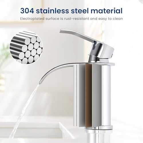 Нов Модерен смесител за баня Waterfall хром G1/2 маркучи Кран чешма мивка