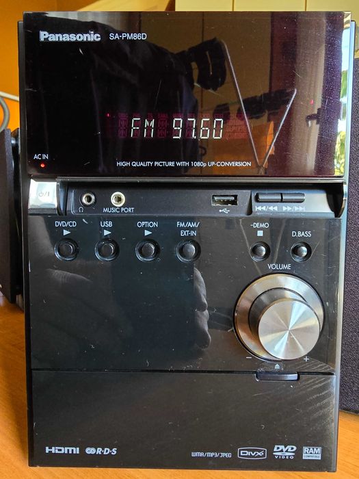 Микро DVD система Panasonic SC-PM86D 160W /USB/AUX/RDS/D-Bass/HDMI