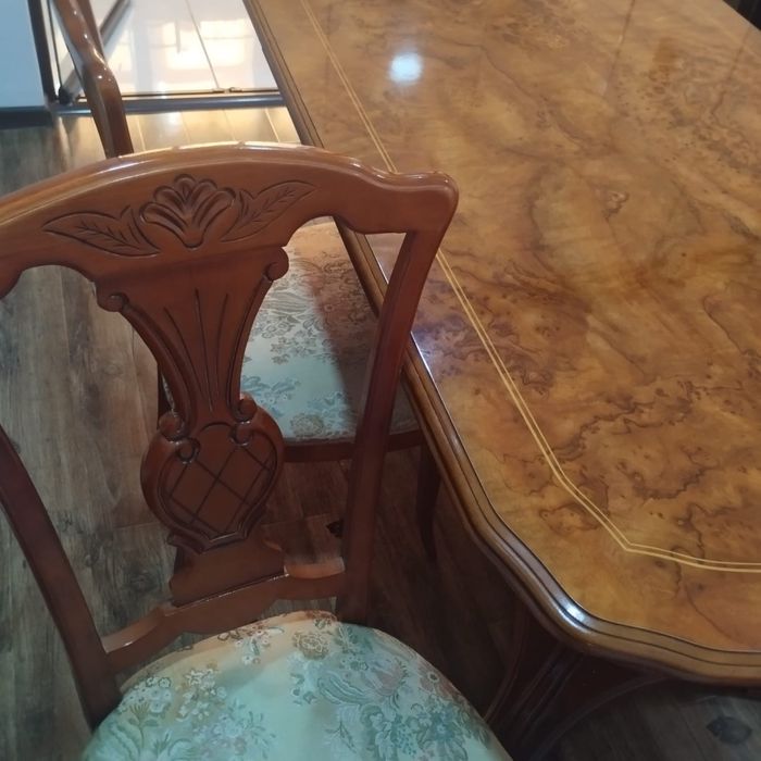 Vand masa din lemn masiv cu 3 scaune