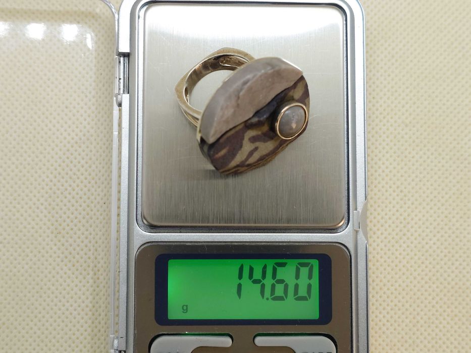 Inel argint (testat) cu jasp și agată