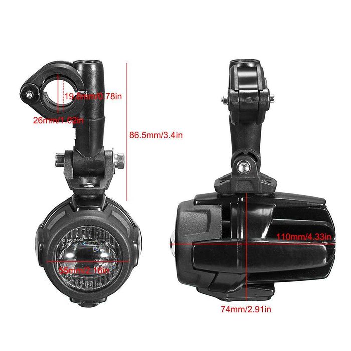 Kit proiectoare LED moto/scuter/atv 60W 6000K