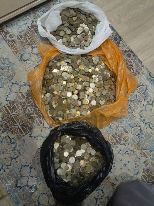 Монеты, мелочь времен СССР. За 1 кг