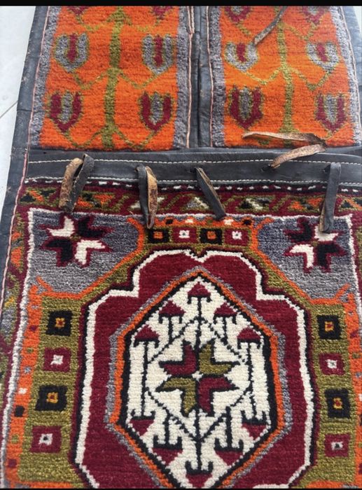 Decor Boho Sac de șa Heybe / Antique Turkish Kilim Saddlebag