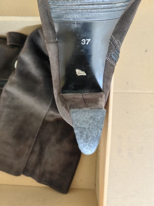 Cizme piele intoarsa, cu toc Nr. 37