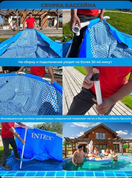 Каркасный бассейн intex