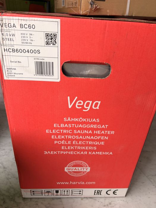 Harvia Vega 6kw noua, cu panou control inclus