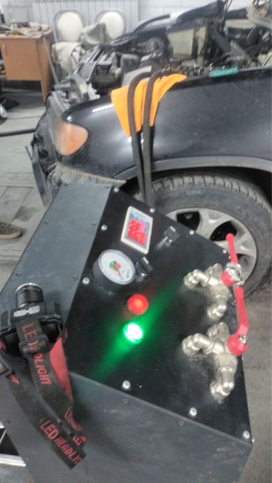 Промывка радиатора печки.