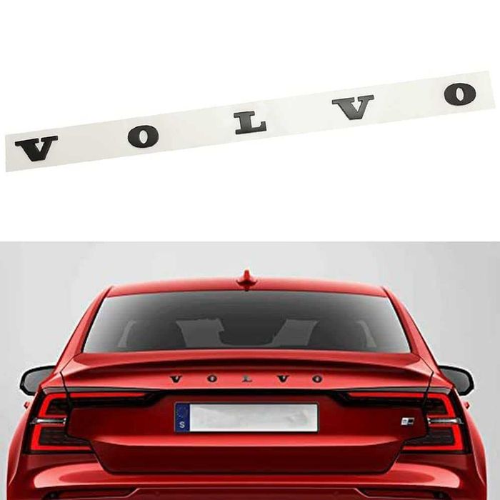 Volvo Надпис за Багажник – Хром / Черен Гланц Букви XC90 XC40 S90 V60