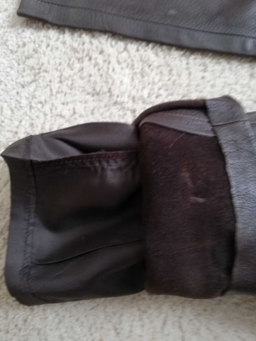 Дамски  панталони  от естествена кожа(напа), подплатени, размер 36