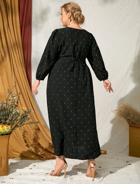 Rochie neagră cu buline