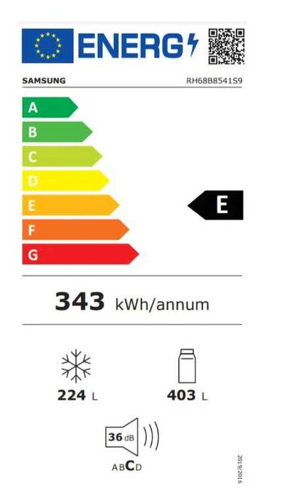 SAMSUNG Side by Side  RH68B8541S9/EF, No Frost, 627 l