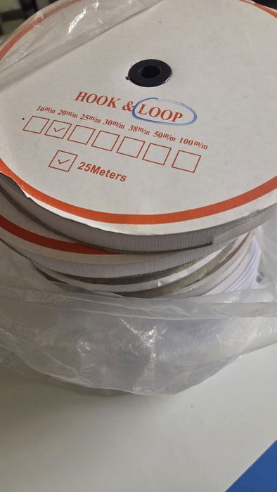 Scai velcro alb, 10 role/20mm si 25mm
