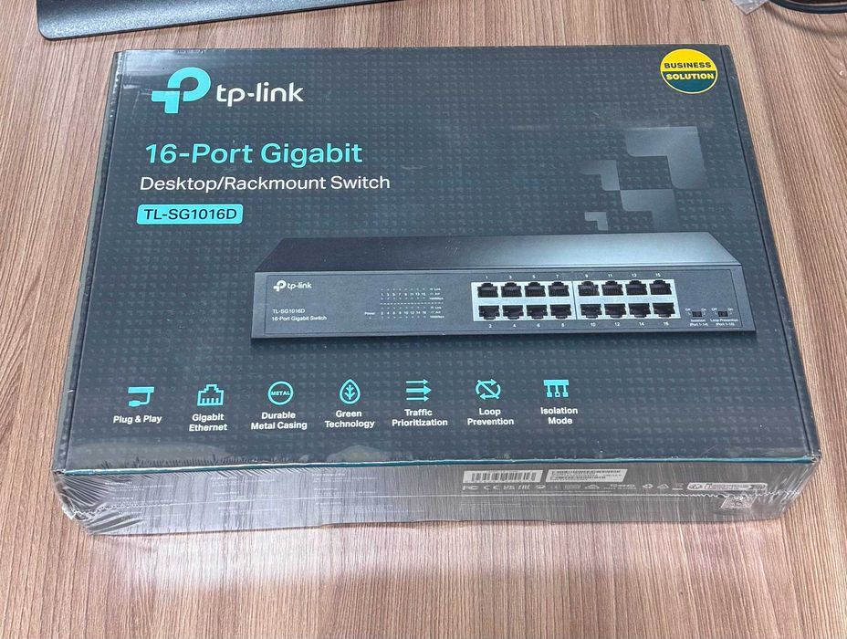 Коммутатор TP-Link TL-SG1016D, 16 портов, Gigabit