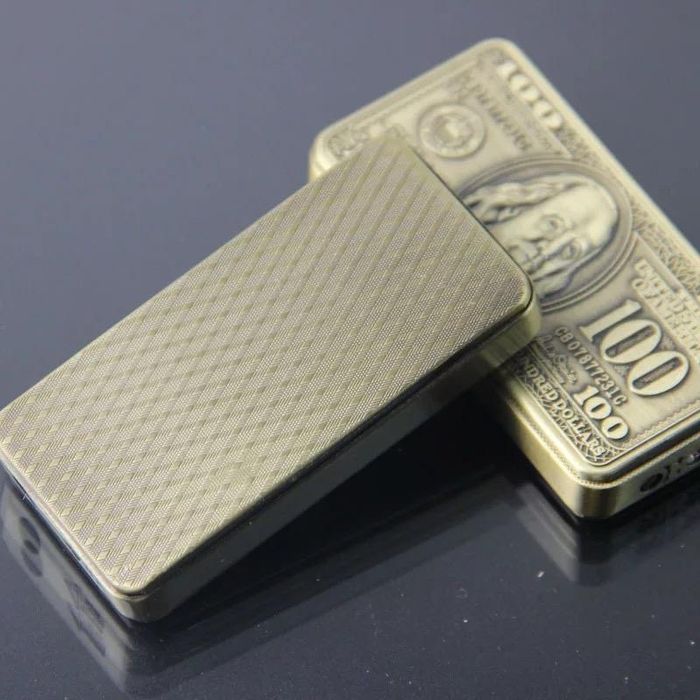 Bricheta 100 dolari metalica reincarcabila anti vant