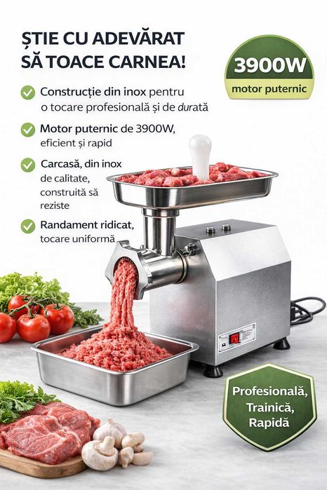 Masina de tocat carne profesionala 3900W inox !