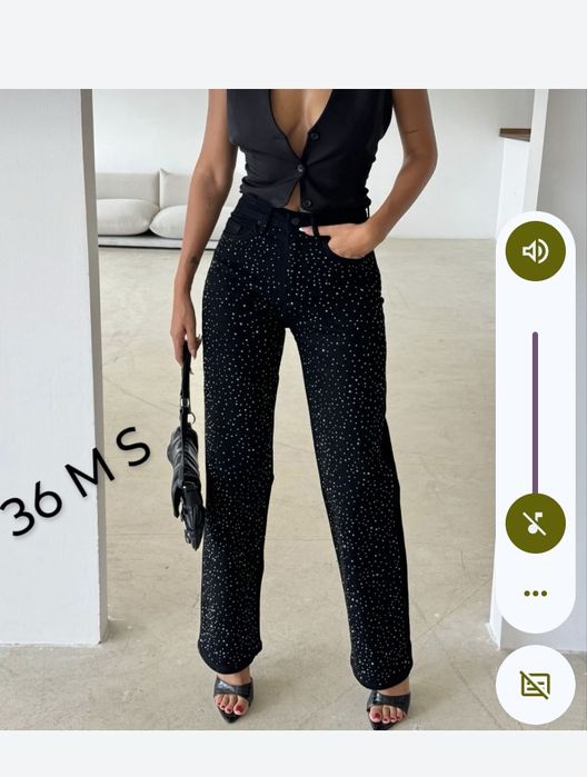 Черни дънки с камачета дамсйи