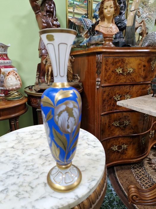 Чудесна рядка антикварна колекционерска ваза Бохемия