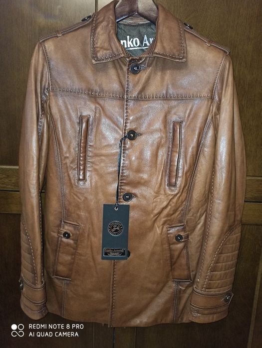 Продам кожаную куртку р. 46, Италия дизайн