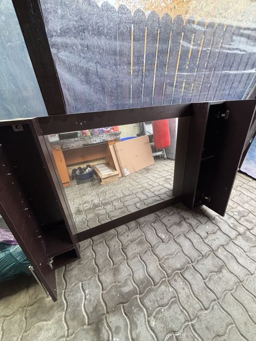 Oglinda baie cu 2 dulapuri PAL