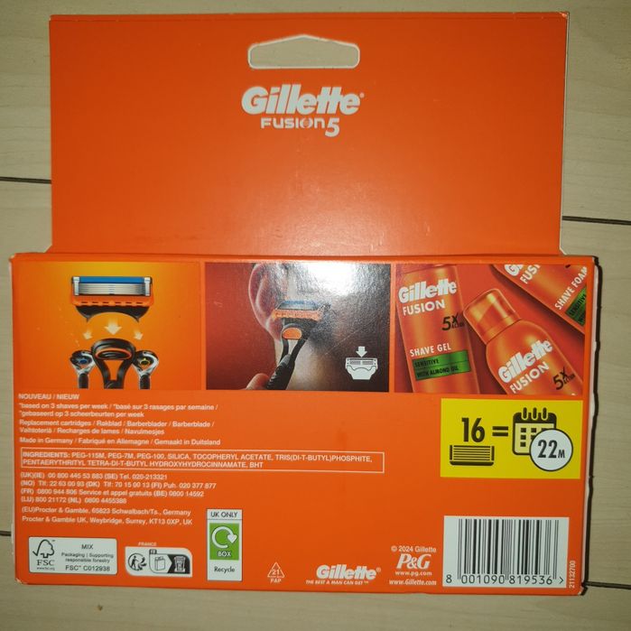 Set 16 ECONOMIC  rezerve Gillette Fusion 5 sigilat